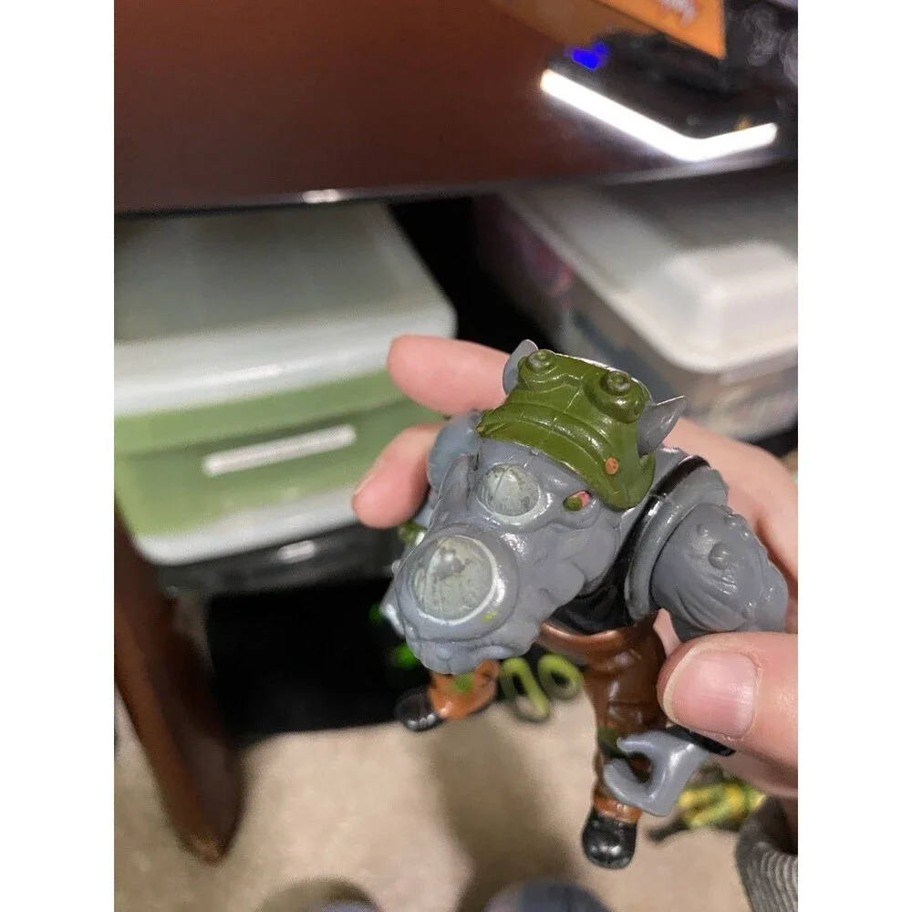 Vintage 1988 TMNT Rocksteady Action Figure Playmates Mirage Studios Rhino Toy